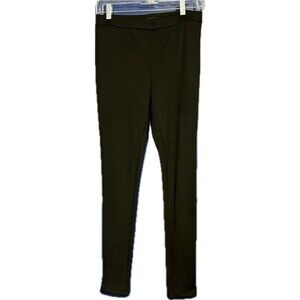 H by Halston Skinny Leg Pull On Ribbed Leggings Travel Pants Poly Spandex Sz XS